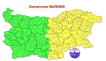 Новата седмица започва с жълт код за дъжд в половин България
